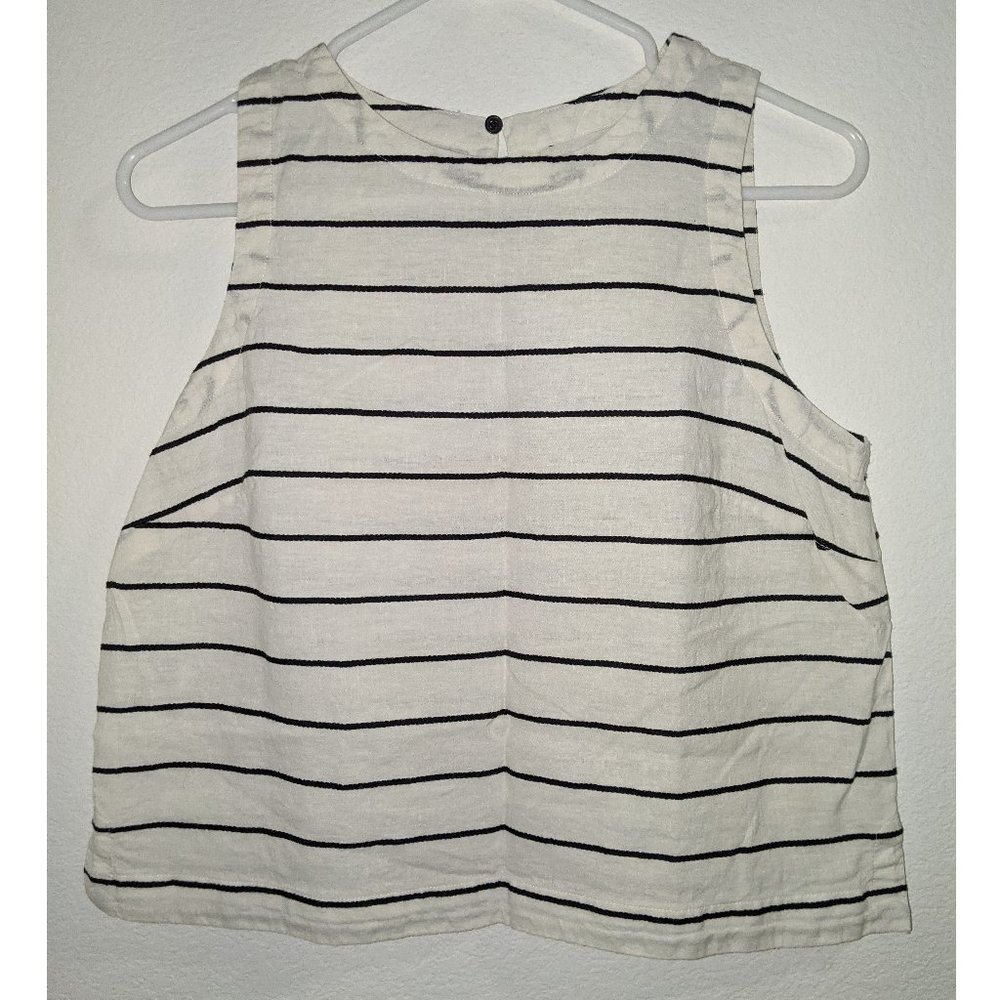 LOFT Beach Striped Cropped Tank Sz S